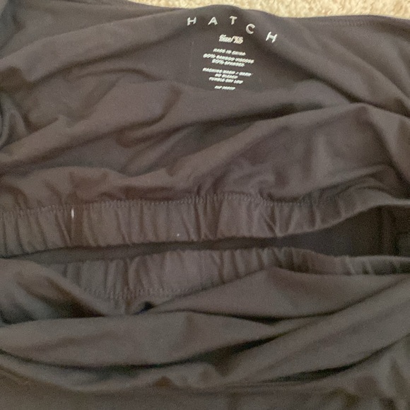 Hatch Maternity Midi Dress Size XS Bodycon Black Long Sleeve Built in Bra - Picture 6 of 8